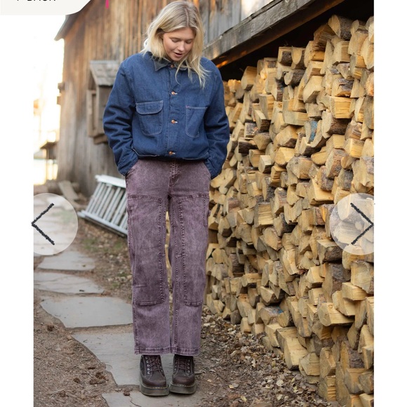 Ripton Denim - Ripton Co Women's Utility Jean in “putty” / Purple acid wash Jeans